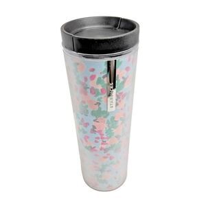 Starbucks 16 fl oz Floral Plastic Tumbler Snap-Out Lid BPA-Free Insulated